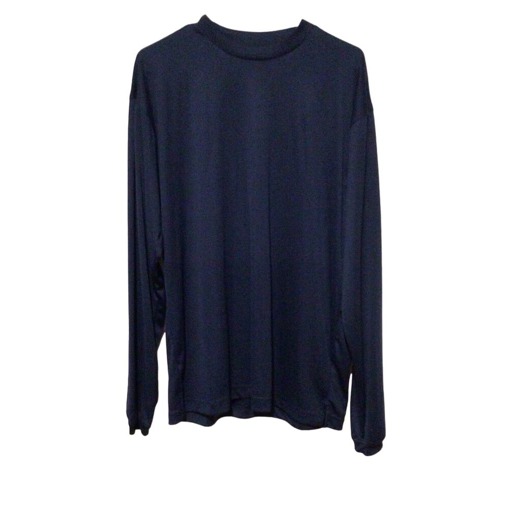 NWT Wilson Men’s Dark Blue Long Sleeve Compression Shirt Size Large Athletic